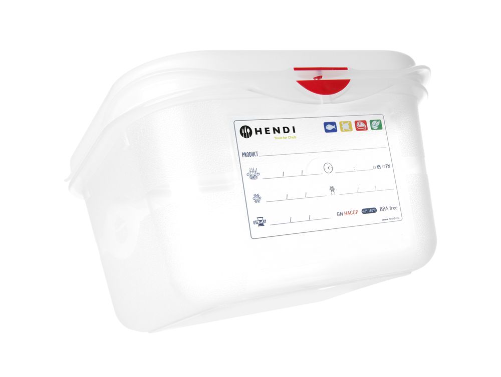 Spremnik GN 1/6 polipropilen, HENDI, GN 1/6, 1,1L, Providno, 176x162x(H)65mm