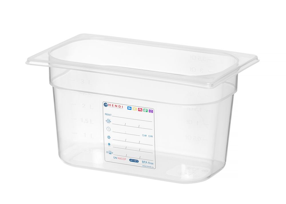 Gastronorm spremnik 1/4, HENDI, GN 1/4, 4L, Providno, 265x162x(H)150mm
